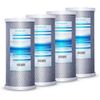 Geekpure 4 Pack Carbon Block Replacement Water Filter 4.5" x 10" - 5 Mic
