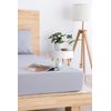 Todocama - Fitted sheet made from extra soft brushed microfibre. (Bed 135 x 190/200 cm, Light Grey)