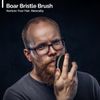 Beard Kit for Men, Beard Grooming Kit Boar Bristle Brush, Comb, Razor, Bag