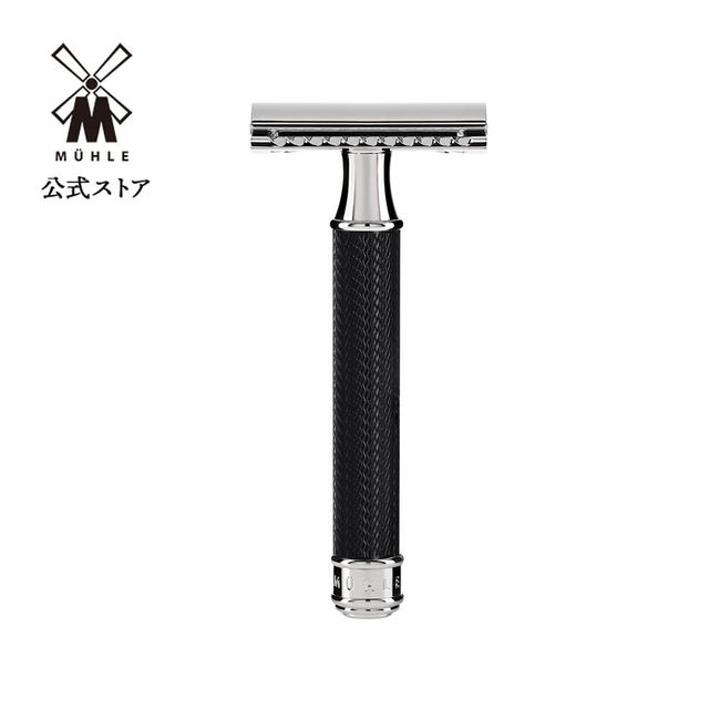 Muhle TRADITIONAL Double Edge Razor Closed Comb Metal Black R89BLACK<br><br> [Luxury T-shaped razor Germany shaving close shave razor shaving razor gift present Father&#39;s Day gift present]