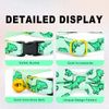 Cat Bow Collar, Green Dinosaur Pattern, Quick Release Safety Buckle, (6" - 10")