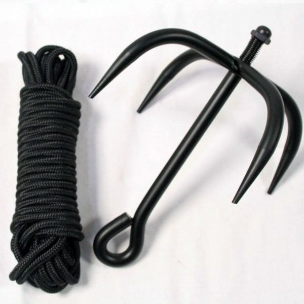 Ace Martial Arts Supply Ninja Folding Grappling Hook with Rope