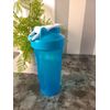 Protein shaker bottle with steel ball (Blue)