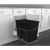 Double 35 Qt Full Extension Pull-Out Bottom Mount Kitchen Trash Can Waste Bin Co