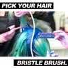 Qufiiry 3 Pcs Slick Back Hair Brush, Edges Brush, Slick Brush Set, Back Combing Brushes, Teasing Brush, Backcombing Brush, For Women Hair Salon Hair Slicking, Pink