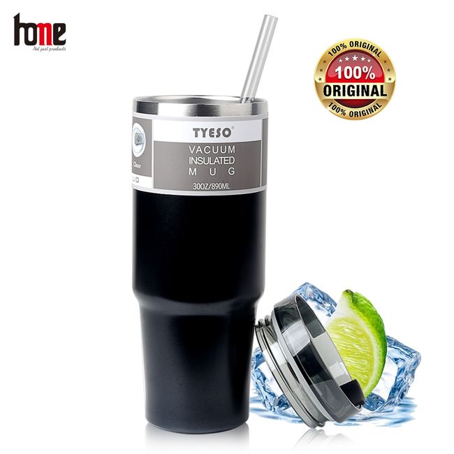 Stainless Steel Water Cup With Lid 30 Oz Car Tumbler Cup With Lid Straw  Vacuum Flask Thermos Beer Cup Travel Coffee Drinking Mug - Mugs - AliExpress