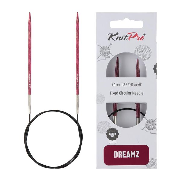 KnitPro Dreamz Fixed Circular Needles 40" (100cm) | US Size 6 (4mm)