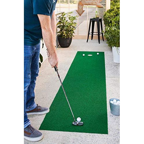 Rugs.com - 10' Golf Putting Green Mat Rug Perfect for Indoor/Outdoor Practice. 3 Golfballs Included