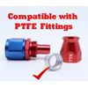 8AN AN8 8-AN Black Nylon PTFE  E85 Ethanol Fuel HOSE 15FT