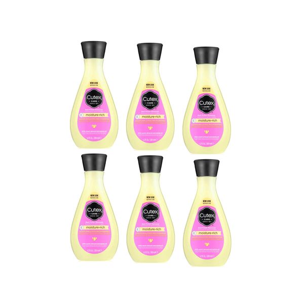 Cutex Care Nail Polish Remover Sweet Almond & Jojoba Oil 6.7 Fl. Oz. Pack of 6