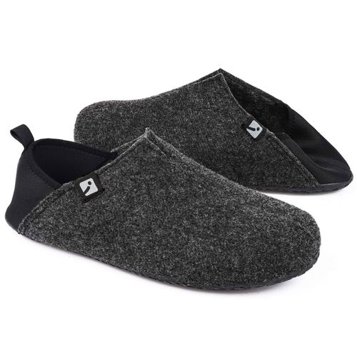 HomeTop Men’s Indoor Shoes,Travel Slippers, Thermal Protection, Windproof, Lightweight, Anti-Slip, Silent, Washable, Home & Office, All Seasons, Black