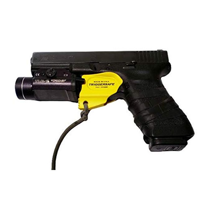 Handgun Glock TriggerSafe Trigger Staging Holster Safety Cover Guard - Designed to Avoid Accidental & Negligent Discharges - Compatible with Glock Handguns/Yellow