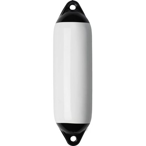 Seilflechter - Inflatable Fender 120 x 450 mm in White, Long Fender with 2 Eyes, for Boat and Yacht