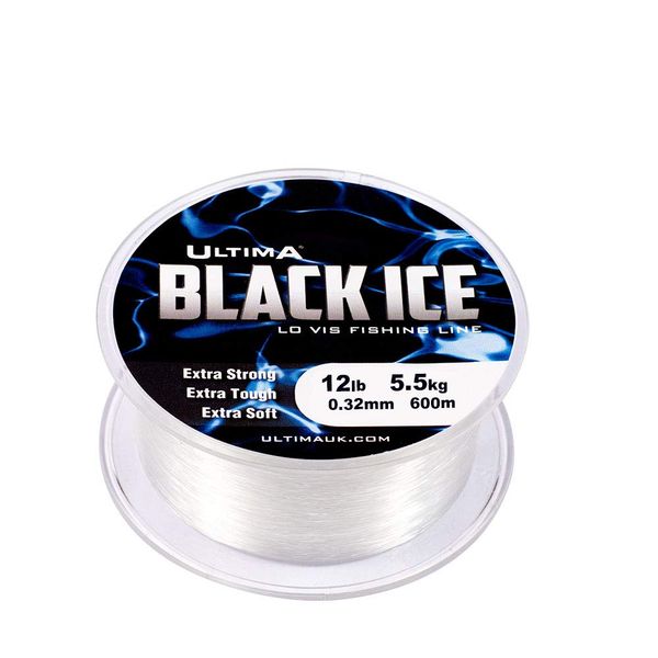 Ultima Black Ice 600m Spool Strong Crystal Clear Sea Fishing Line - Crystal, 0.32mm - 12.0lb/5.5kg