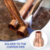 PATIKIL 5Pcs Copper Reducer 3/4" x3/8" ID Reducing Copper Coupling Fitting Pipe Adapter