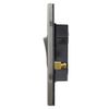 1 Gang Intermediate Single Light Switch Gloss Brush Chrome Screwless Plate N313DME