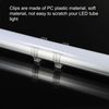 sourcing map T8 U Clips Holder Bracket Fluorescent Tube Light Fixture Plastic Pipe Clamps with Screws for LED Bulbs Ceiling Lamp, Pack of 10