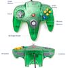 Classic N64 Controller, Retro N64 Wired Gaming Remote Joystick Replacement Controller for N64 System Video Games Console Clear Green