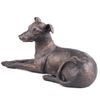 Greyhound Dog Painted Bronze Resin Sculpture