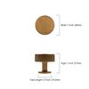 9BUILD 10 Pack Kitchen Cabinet Knobs Antique Brass, Retro Round Drawer Pulls for Bathroom Dresser and Hardware