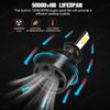 H1 LED Headlight Bulbs Replacement Kit High Low Beam Super Bright 6500K White