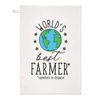 World's Best Farmer Tea Towel Dish Cloth