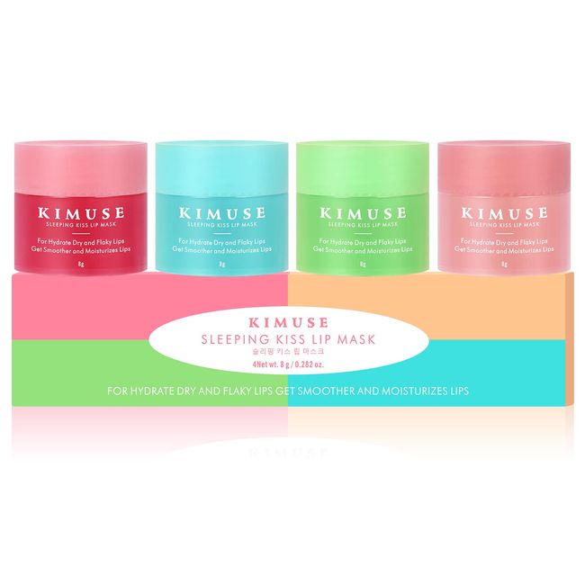 KIMUSE Lip Sleeping Mask Set - Overnight Treatment Lip Care Products | Moisturize & Nourish, Cracked Dry Lips, Intense Hydration with Shea Butter