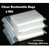 500 12x15 Clear Plastic Zipper Poly Locking Reclosable Bags 2 MiL