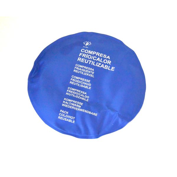 Round Reusable Compress, Cold and Hot Pack, Gel Bag, Nylon, Relax Muscles, Soothe Pain 20 cm x 20 cm Warm Cold (COLD COOL PACK)