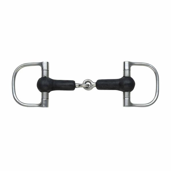 Shires Equestrian - Rubber Covered Jointed Dee - S/steel - Size: 51/2