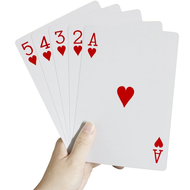 Jumbo Giant Playing Card Deck - 5x7 Inch Large Poker for Seniors Super ...