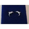 Sterling Silver TINY 8x10mm Dolphin Porpoise Studs Earrings!