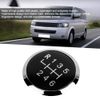 Bediffer Gear Shift Knob Cover, Round, Black + Silver, ABS Plastic, 100%, Classic, Car Accessory