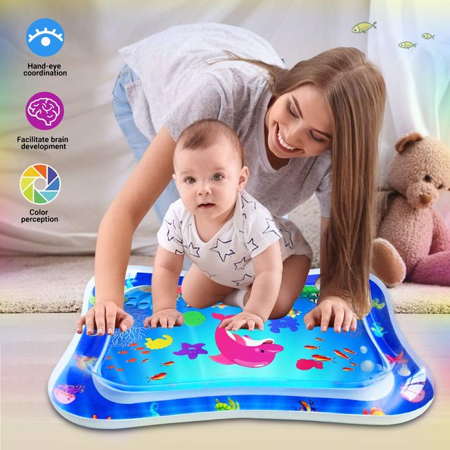Water Mat for Babies Inflatable Tummy Time Mat Sensory Play Mat for Infants  Toddlers Newborn Boys Girls, Gifts for 3 6 9 Months BPA Free
