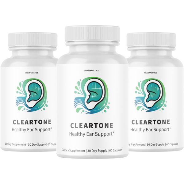 Cleartone Hearing Relief Capsules, Pills for Tinnitus Support -  3 Bottles