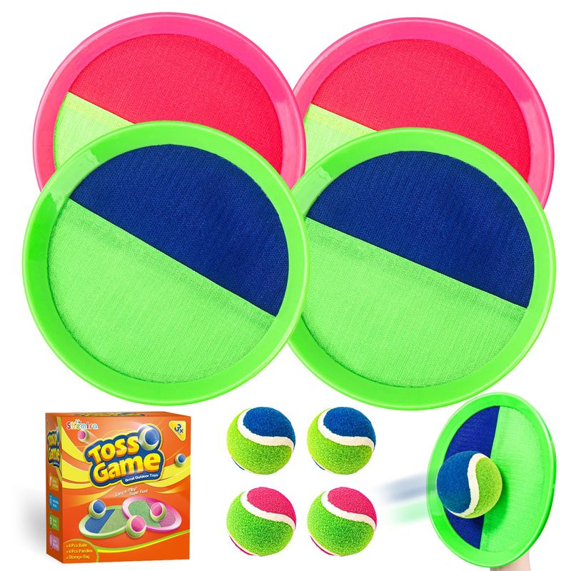 Shemira Toss and Catch Ball Set, Beach Pool Outdoor Toys for Kids 4-8 ...