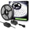 LED Strip Light White, 16.4Ft Dimmable Vanity Lights, 6000K Super Bright LED ...