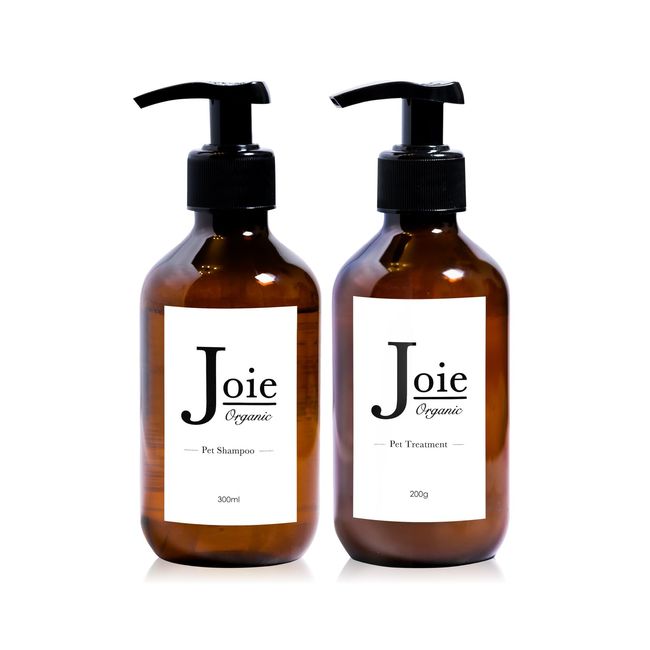 Joie Organic Dog Pet Shampoo Treatment, 10.1 fl oz (300 ml) + 7.1 oz (200 g), Hypoallergenic, Highly Moisturizing, Organic, Additive-Free, Made in Japan