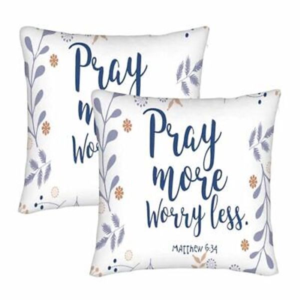 Farmhouse Floral Wreath with Bible Set of 2 18X18 Inch Throw Pillow Mutli307