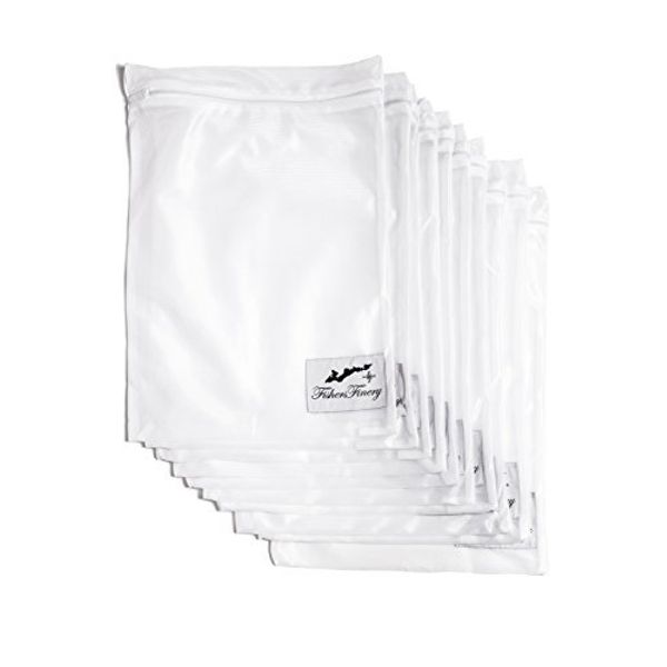 Fishers Finery Multi-Pack Mesh Wash Bag with Zipper Closure; Durable (10 pack)