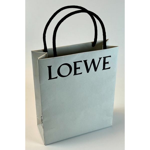 LOEWE Small Heavy-Duty White Paper Shopping Bag - 8.5"Tx7"Wx2.75"D