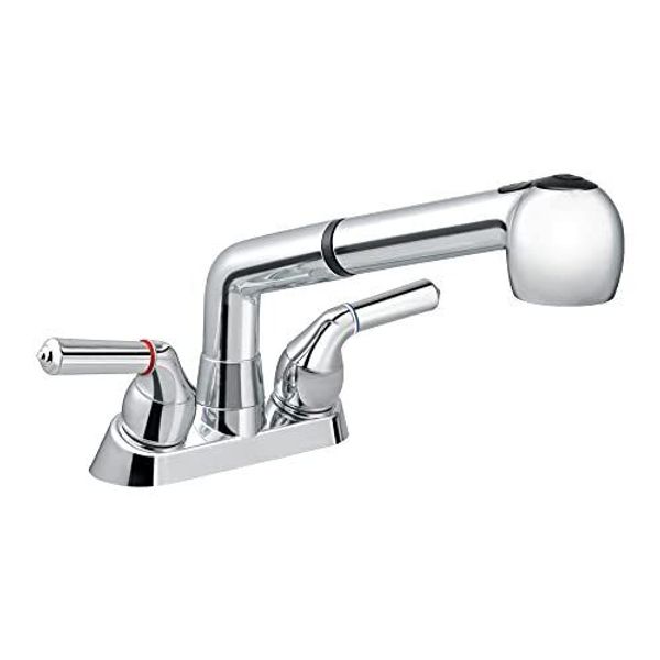 Utility Sink Faucet with Sprayer, Laundry Room Faucet with Pull Out Sprayer