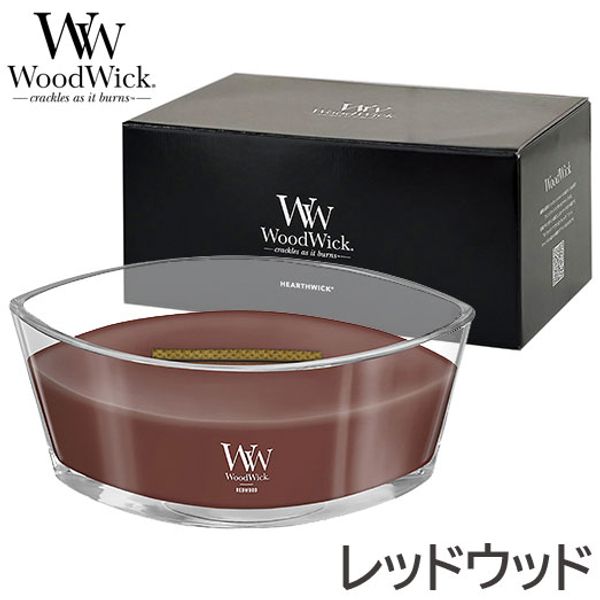 (Domestic authorized dealer)<br> WoodWick Aroma Candle Hearthwick (Redwood)<br> ☆Special gift box included☆<br> WW944-05-15 Herthwick<br><br> Premium Crackling Sandalwood Cedarwood Musk Fragrance Home Decor Bonfire Candle Woodwick