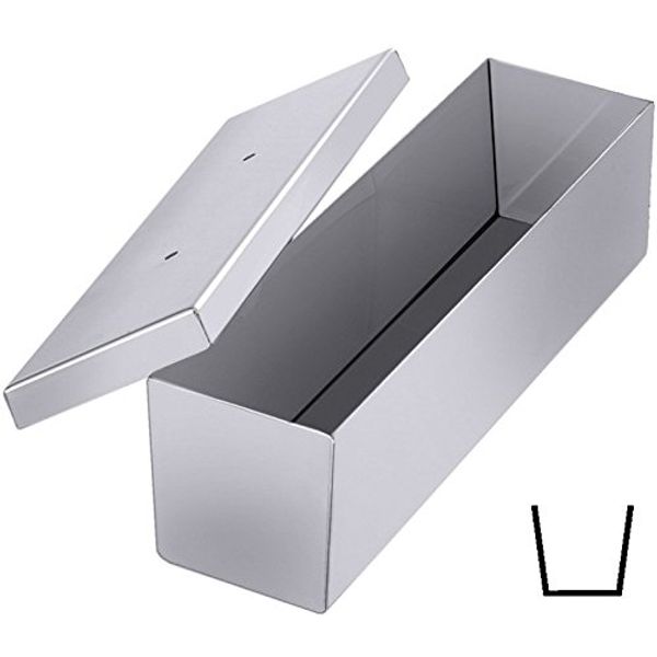 getgastro Pastetenform mit Deckel aus Edelstahl – Hochglänzend, schwere Qualität, Abmessung 30 x 8 x 7 cm | ERK
