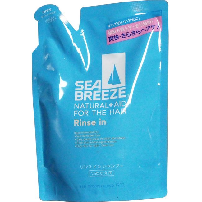 Sea Breeze Rinse In Shampoo Refill, 13.5 fl oz (400 ml), Set of 10