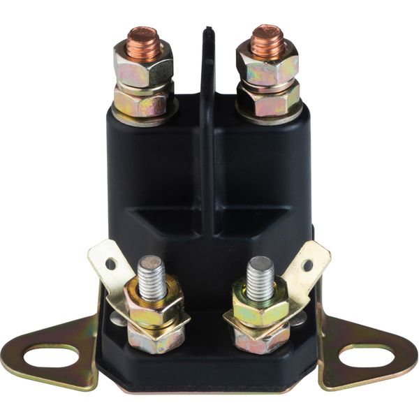 BlueStars 12V 4-Terminal 117-1197 Starter Solenoid with 2 Hole Bracket - Exmark Lawn Boy Toro 104-3189 Lawn Mower Universal Solenoid - Replaces EXMARK 513075