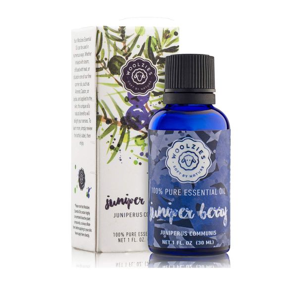 Woolzies Juniper Berry Essential Oil 1 Oz - , Natural Skin Toner, Cleanser, Calming Effect - For Diffusion, Topical & Aromatherapy Use