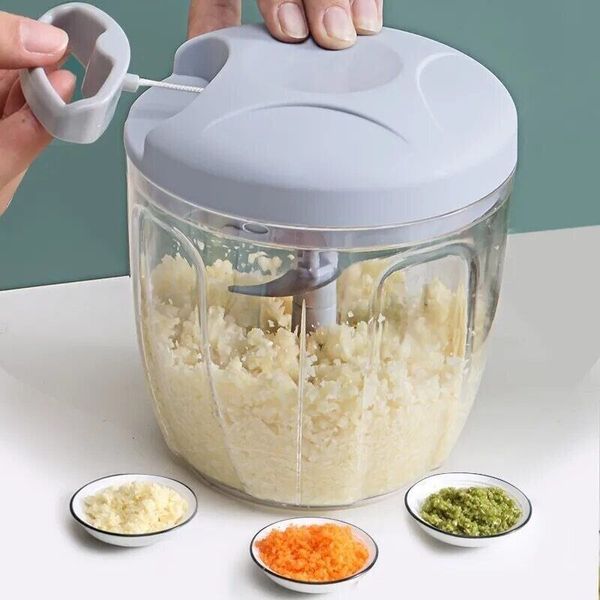 Meat Mincer Garlic Chopper Rotate Garlic Press Crusher Vegetable Onion Cutter