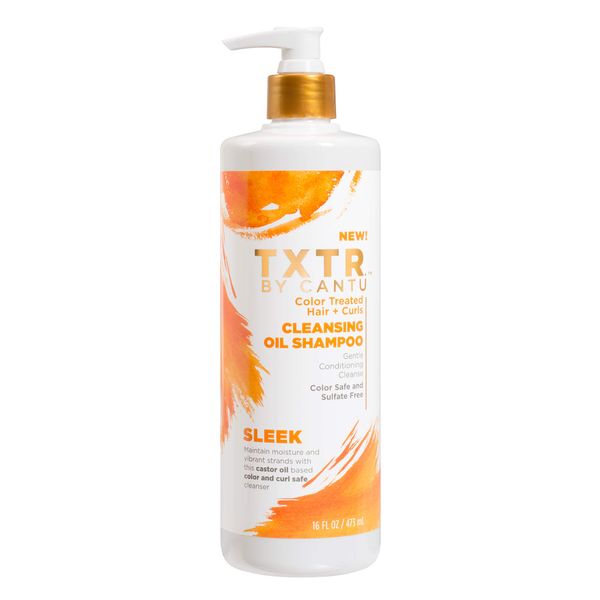 Cantu TXTR Color Treated Hair + Curls Sleek Cleansing Oil Shampoo 473ml