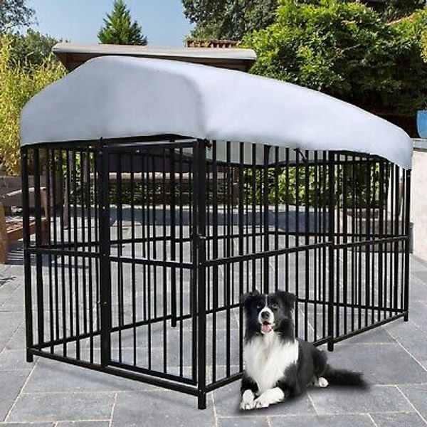 VILOBOS Large Outdoor Dog Kennel Pet Cage Playpen w/ Waterproof Cover 7.8x4x5ft